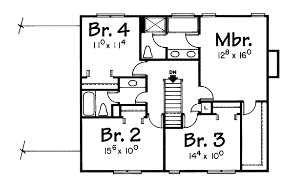 upper floor house blueprint