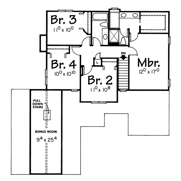 upper floor house blueprint