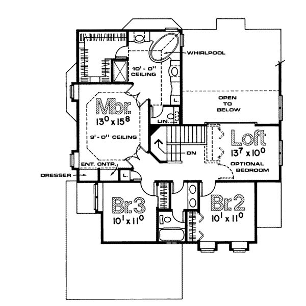 upper floor house blueprint