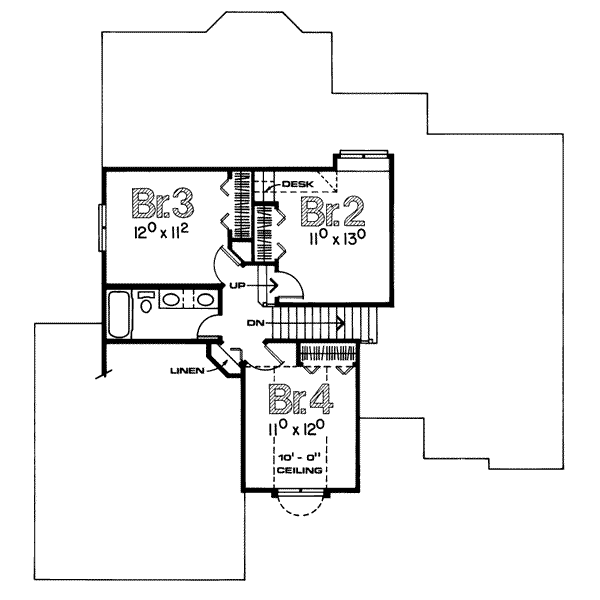 upper floor house blueprint