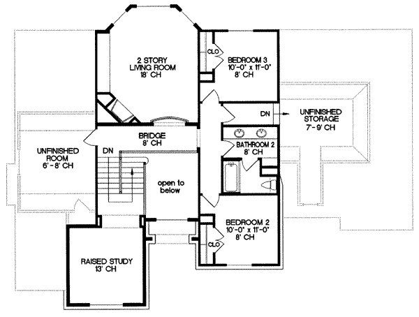 upper floor house blueprint