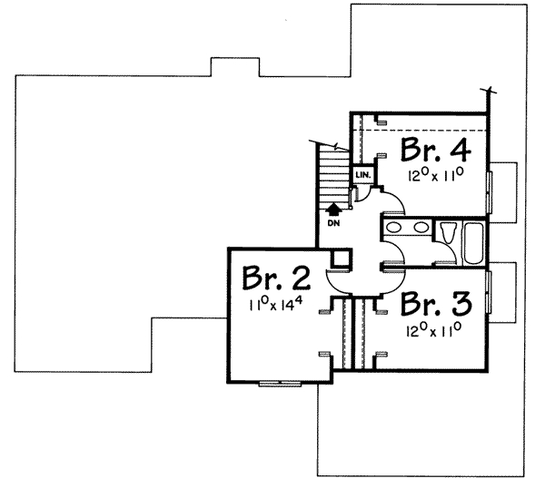 upper floor house blueprint