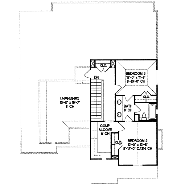 upper floor house blueprint