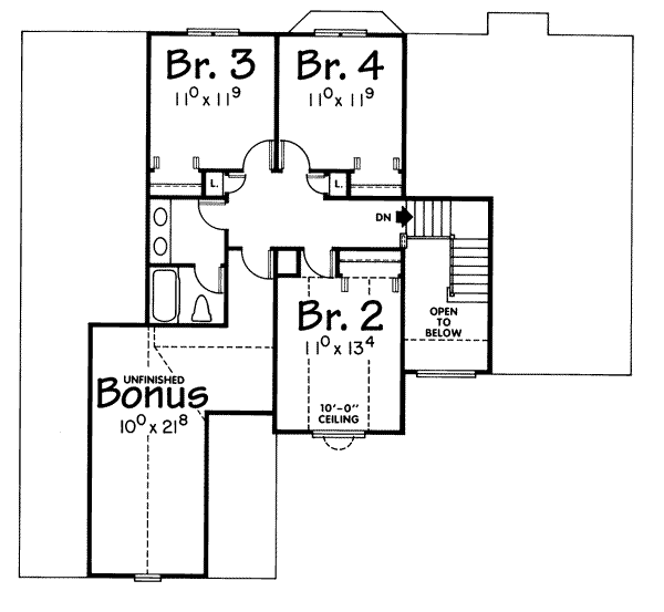 upper floor house blueprint