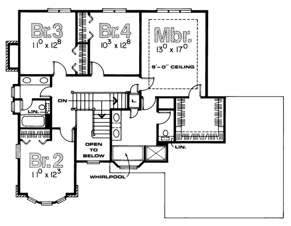 upper floor house blueprint