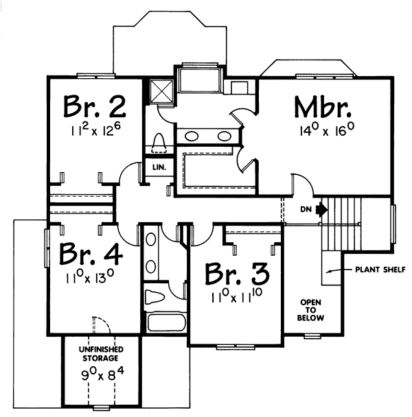 upper floor house blueprint