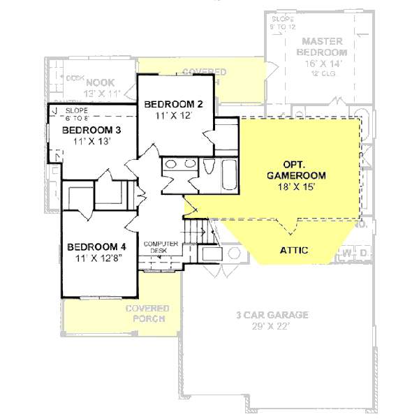 upper floor house blueprint