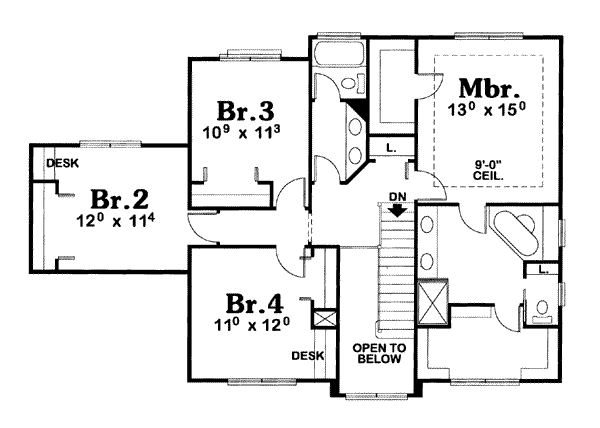 upper floor house blueprint