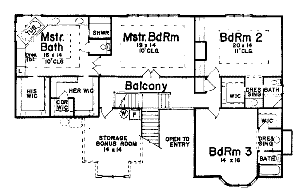 upper floor house blueprint