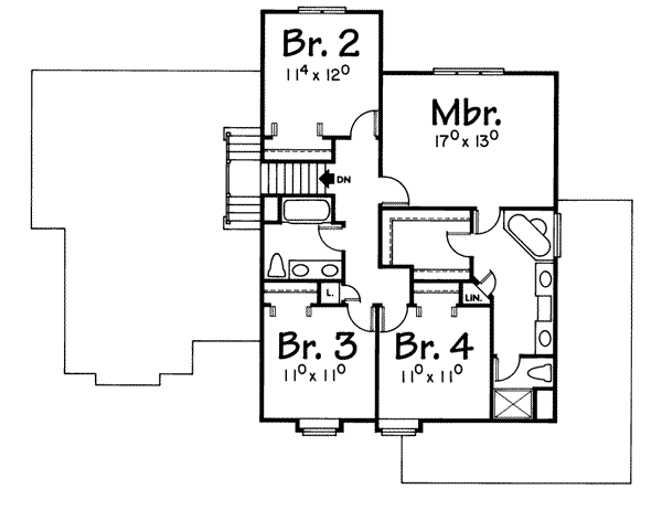upper floor house blueprint