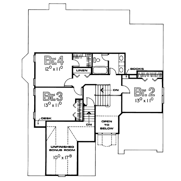upper floor house blueprint