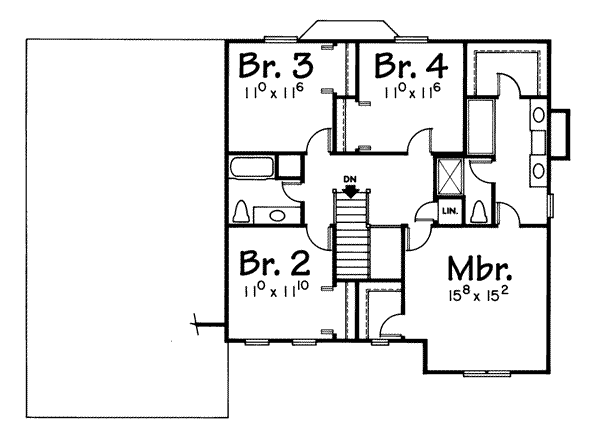 upper floor house blueprint
