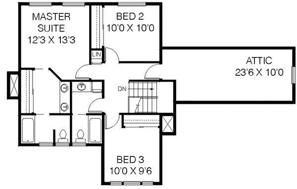 upper floor house blueprint