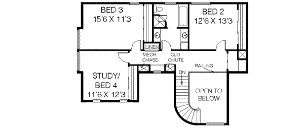 upper floor house blueprint