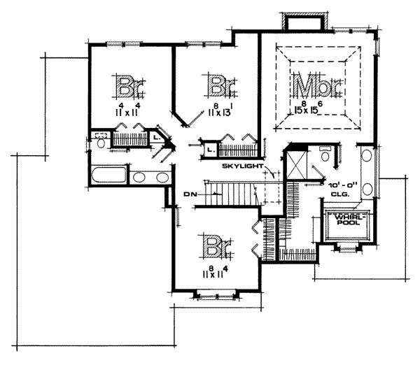 upper floor house blueprint