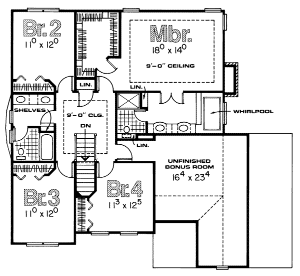 upper floor house blueprint