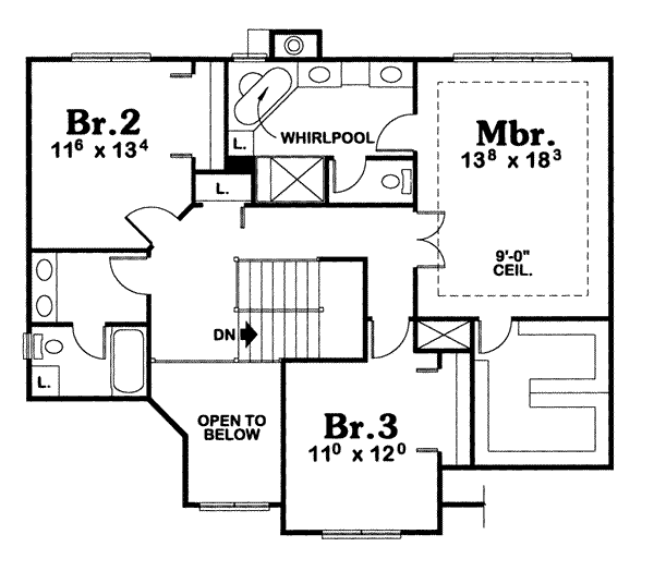 upper floor house blueprint