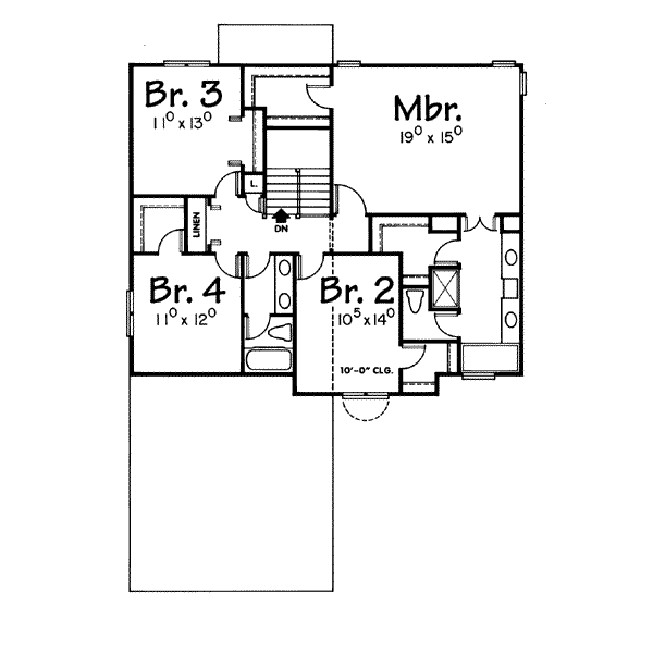 upper floor house blueprint
