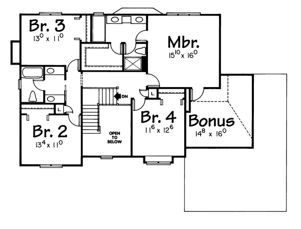 upper floor house blueprint