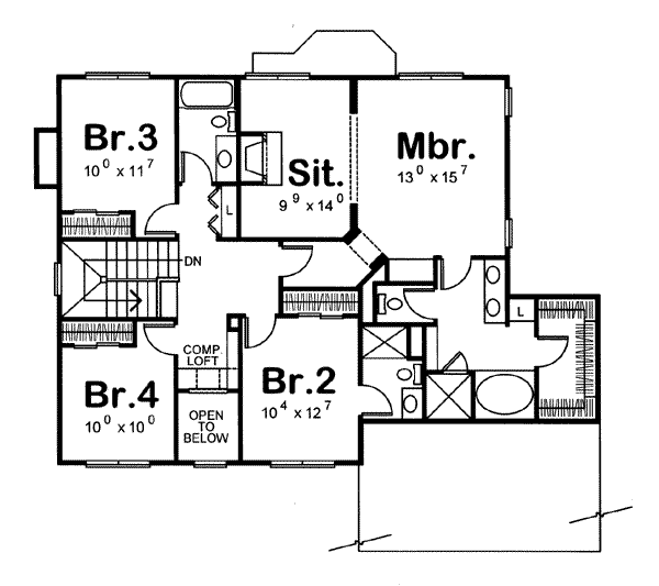 upper floor house blueprint