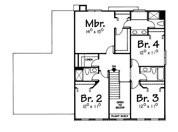 upper floor house blueprint