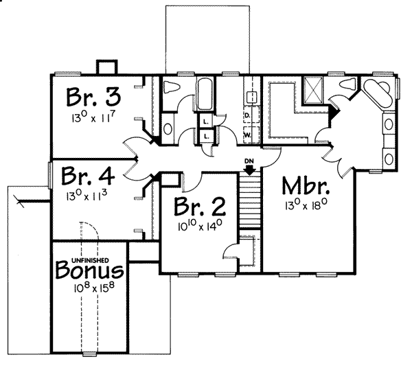 upper floor house blueprint