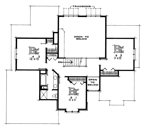 upper floor house blueprint