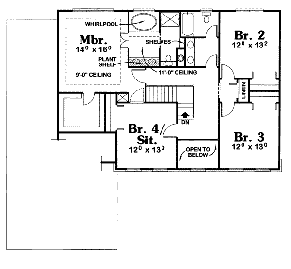 upper floor house blueprint