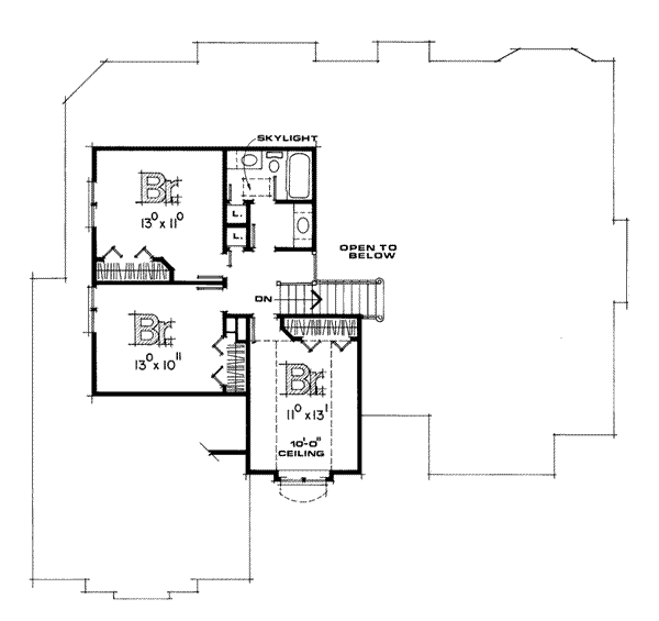 upper floor house blueprint