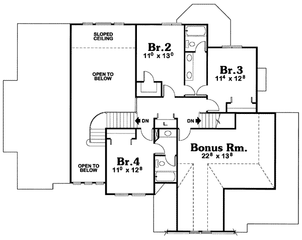 upper floor house blueprint