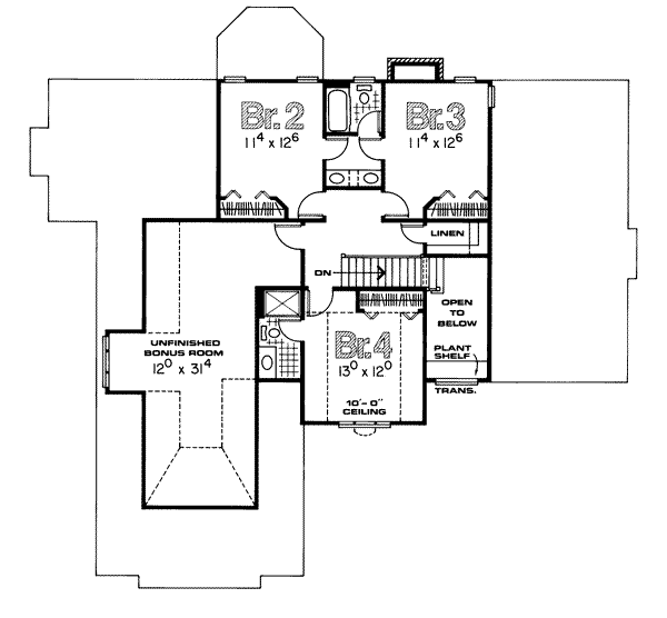 upper floor house blueprint