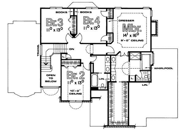 upper floor house blueprint
