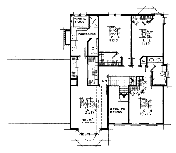 upper floor house blueprint
