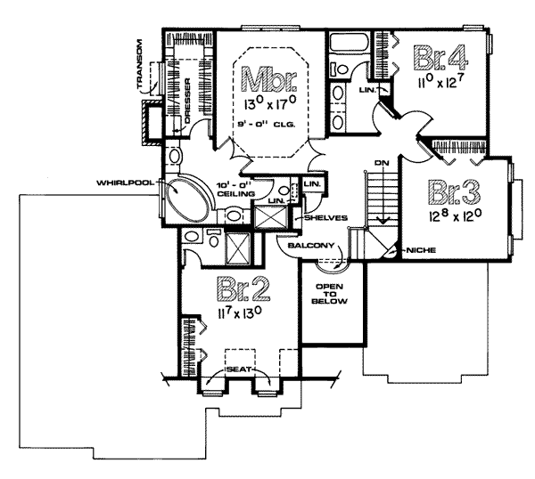 upper floor house blueprint