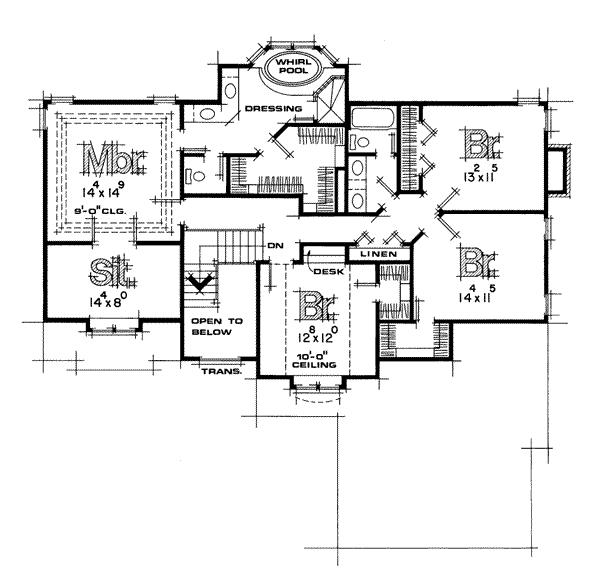 upper floor house blueprint
