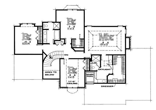 upper floor house blueprint