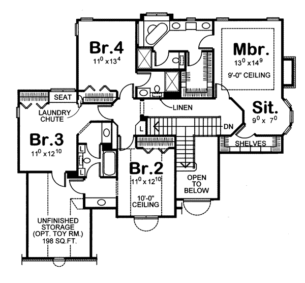 upper floor house blueprint