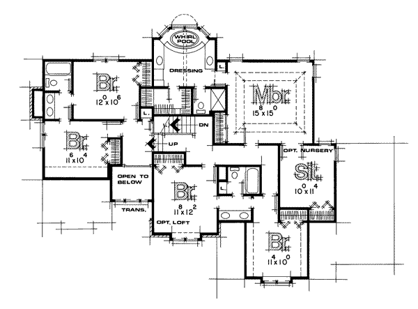 upper floor house blueprint