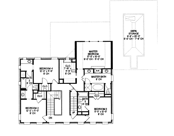 upper floor house blueprint