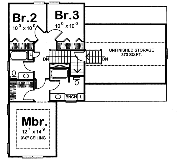 upper floor house blueprint