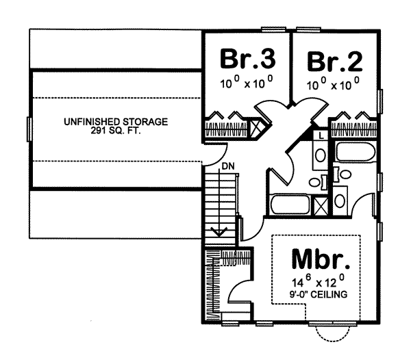 upper floor house blueprint