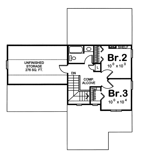 upper floor house blueprint