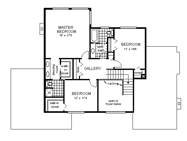 upper floor house blueprint