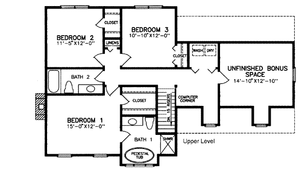upper floor house blueprint