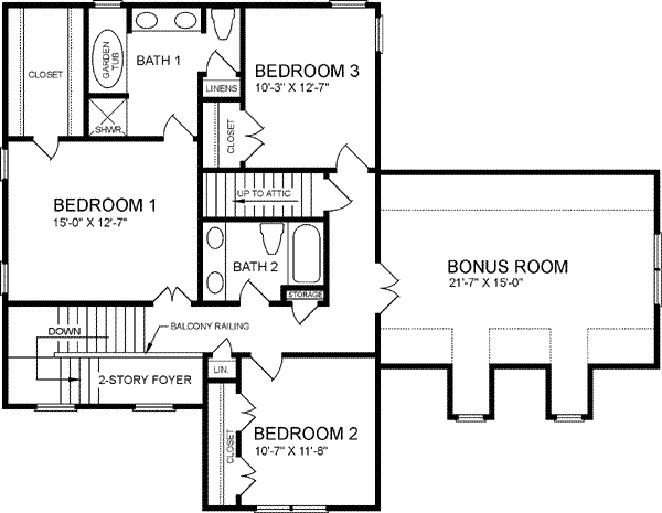 upper floor house blueprint