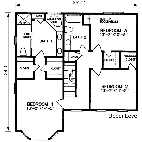 upper floor house blueprint