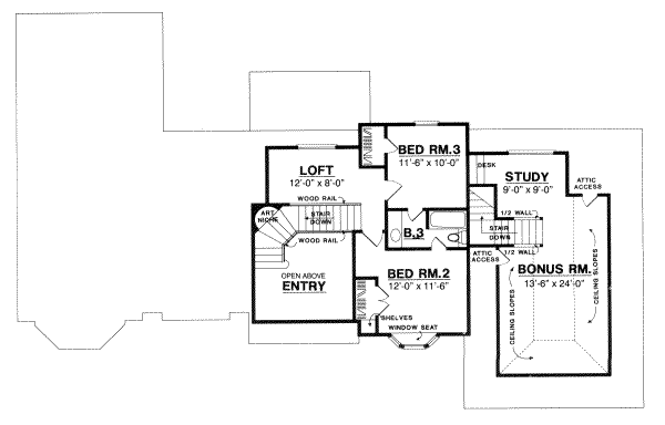 upper floor house blueprint