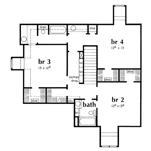 upper floor house blueprint