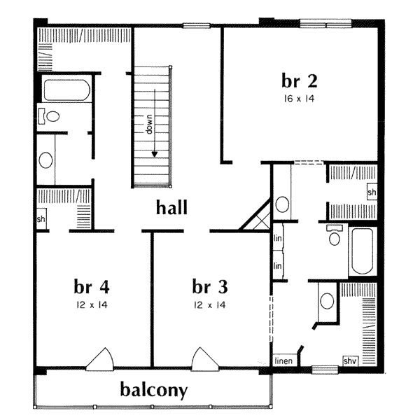 upper floor house blueprint