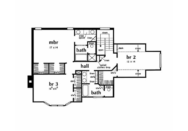 upper floor house blueprint